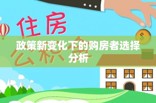 吉县政策新变化下的购房者选择分析